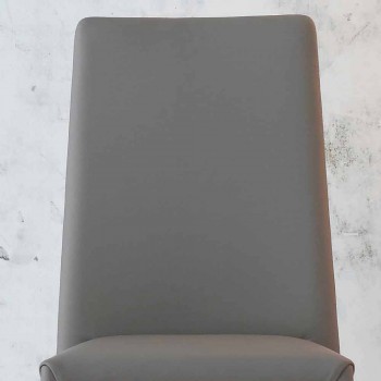Bonaldo Eral modern design chair upholstered in leather made in Italy