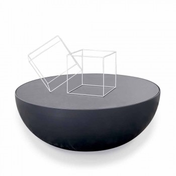 Bonaldo Planet design coffee table in etched glass made in Italy