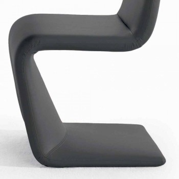 Bonaldo Venere modern design chair upholstered in leather made in Italy