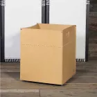 Firewood Bag in Neutral Leather 100% Made in Italy Viadurini