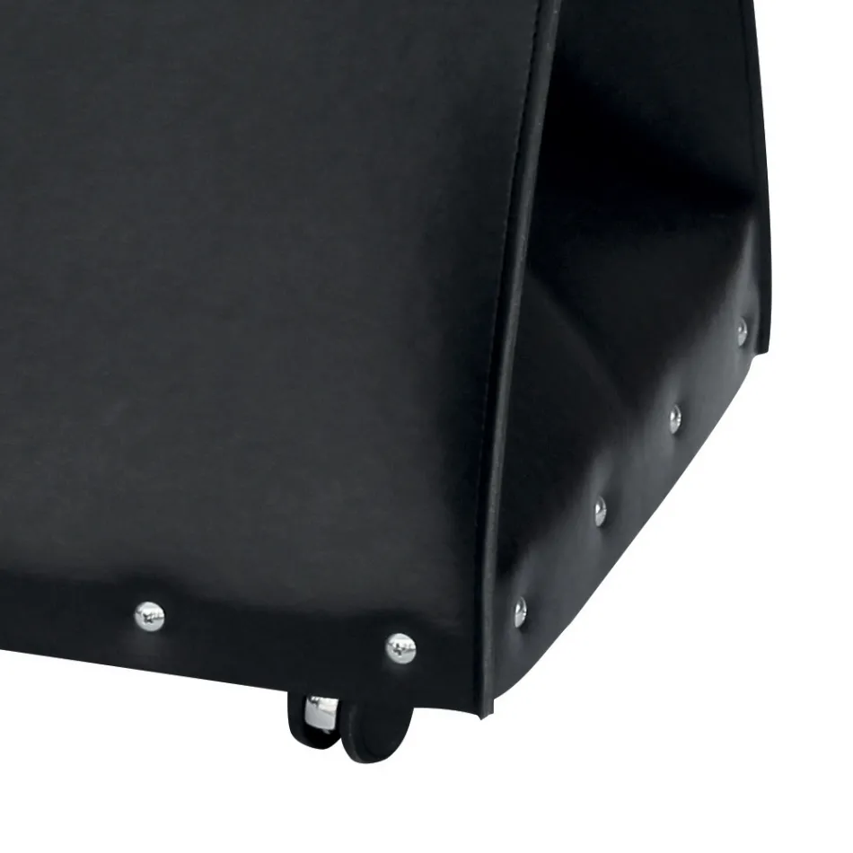 Eco-leather firewood bag with wheels Made in Italy - Snail Viadurini