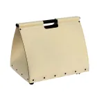 Eco-leather firewood bag with wheels Made in Italy - Snail Viadurini