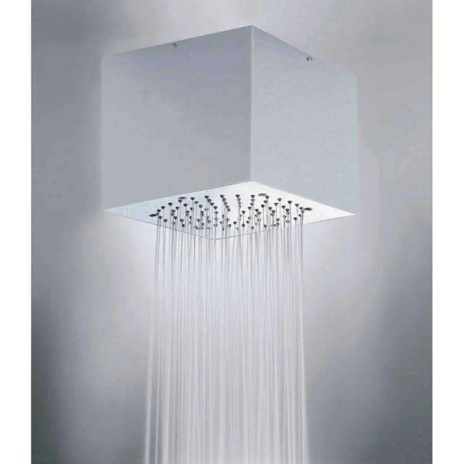 Bossini Cube shower head coated steel to a modern jet Viadurini