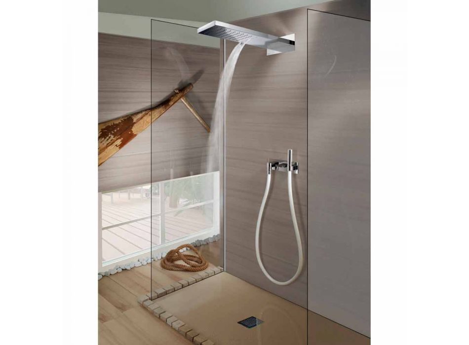 Bossini Manhattan shower head in stainless steel with two jets