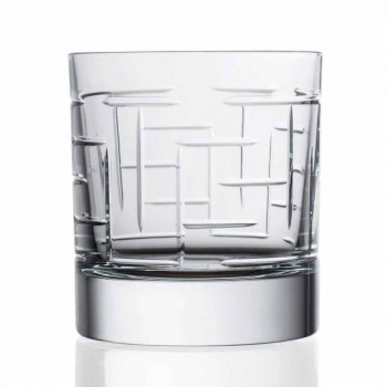 Bottle and Glasses for Luxury Whiskey in Ecological Crystal 6 Pieces - Arrhythmia