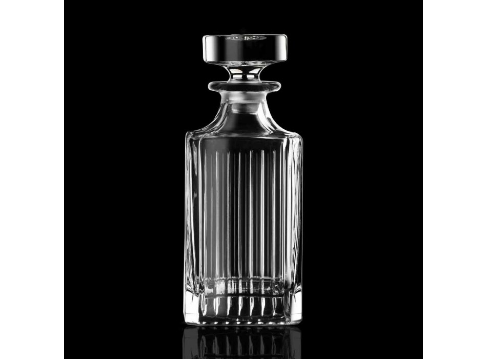 4-Piece Square Design Eco Crystal Whiskey Bottles - Senzatempo