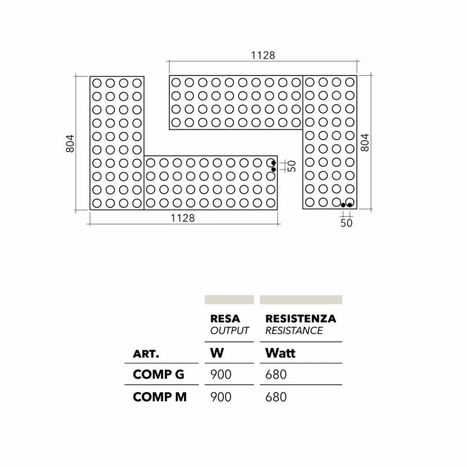 Brick hydraulic design alloy radiator made in Italy by Scirocco H Viadurini