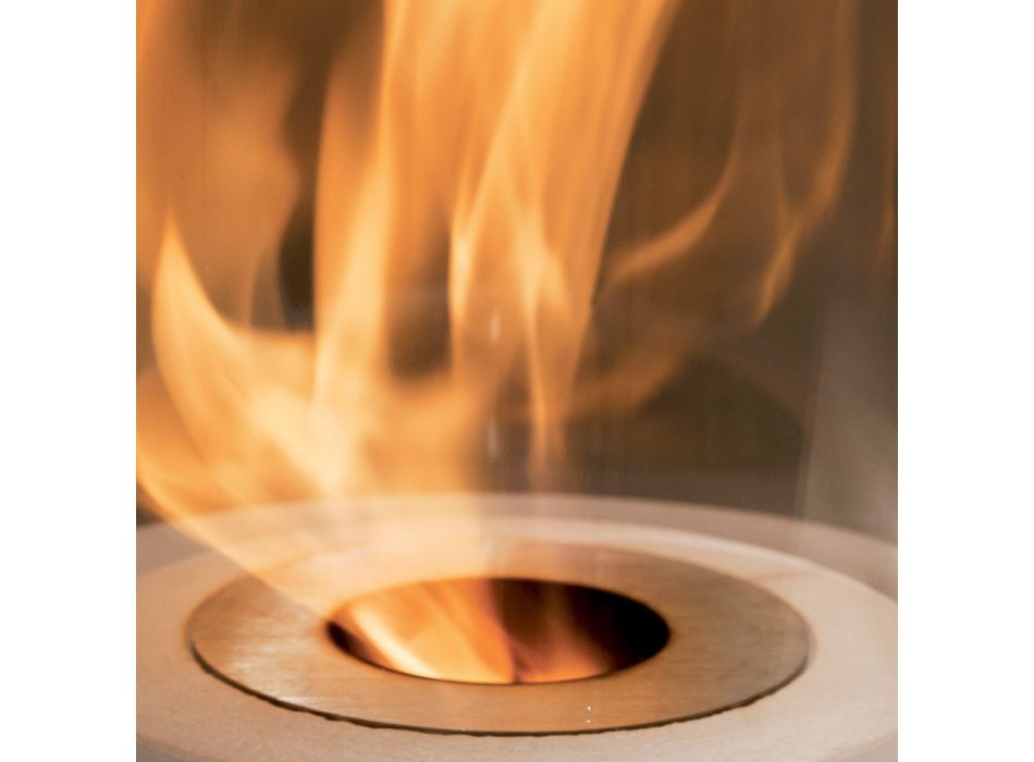 Circular Burner in Satin Steel for Bioethanol Fireplace - Griff12