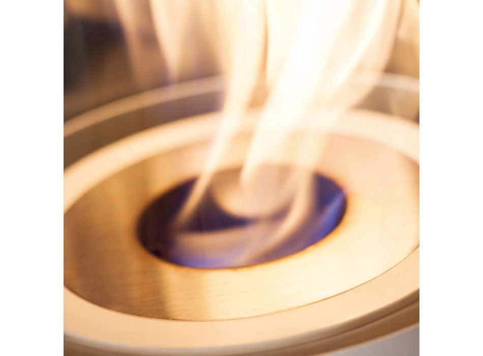 Circular Burner in Satin Steel for Bioethanol Fireplace - Griff12