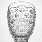 Goblet Glass in Transparent Glass with Relief Decorations, 12 Pieces - Trapani Viadurini