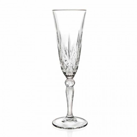 Goblet Flute Ecological Crystal Glass for Champagne 12 Pieces - Cantabile Viadurini