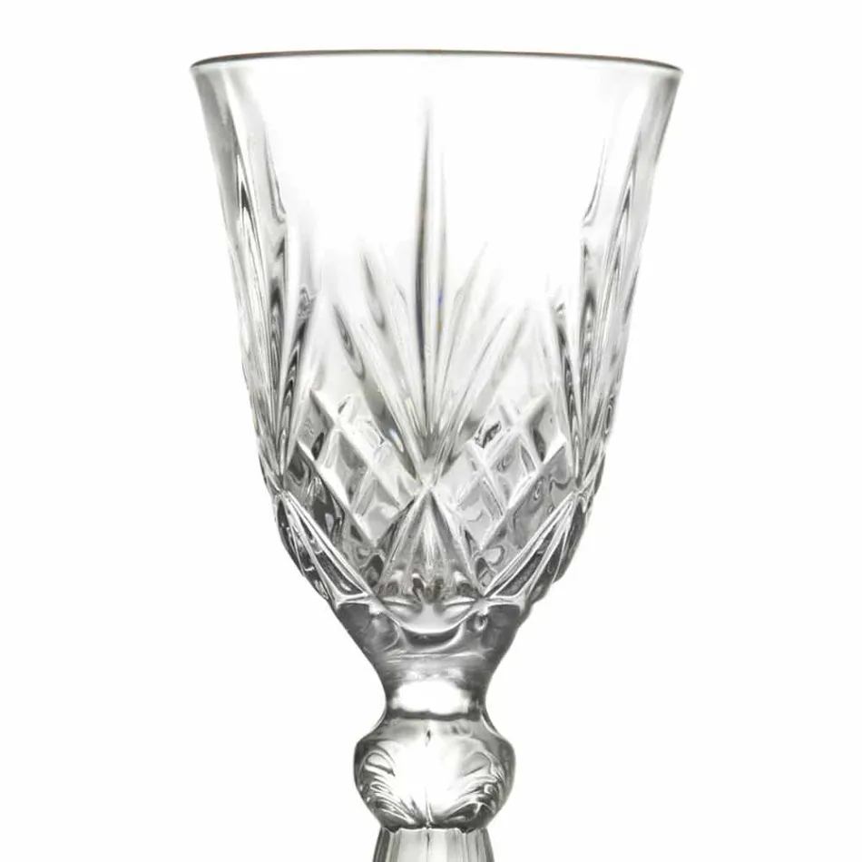 Vintage Design Liqueur Glass in Ecological Crystal 12 Pieces - Cantabile Viadurini