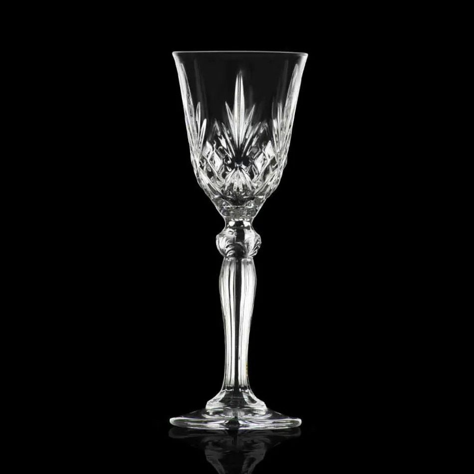 Vintage Design Liqueur Glass in Ecological Crystal 12 Pieces - Cantabile Viadurini