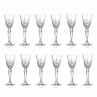 Vintage Design Liqueur Glass in Ecological Crystal 12 Pieces - Cantabile Viadurini