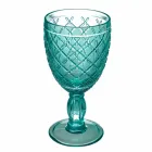Wine or Water Goblet in Colored or Transparent Glass with Decorations, 12 Pieces - Rocca Viadurini