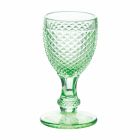 Liqueur Goblets in Colored Glass and Rhombus Decoration 12 Pieces - Brillo Viadurini