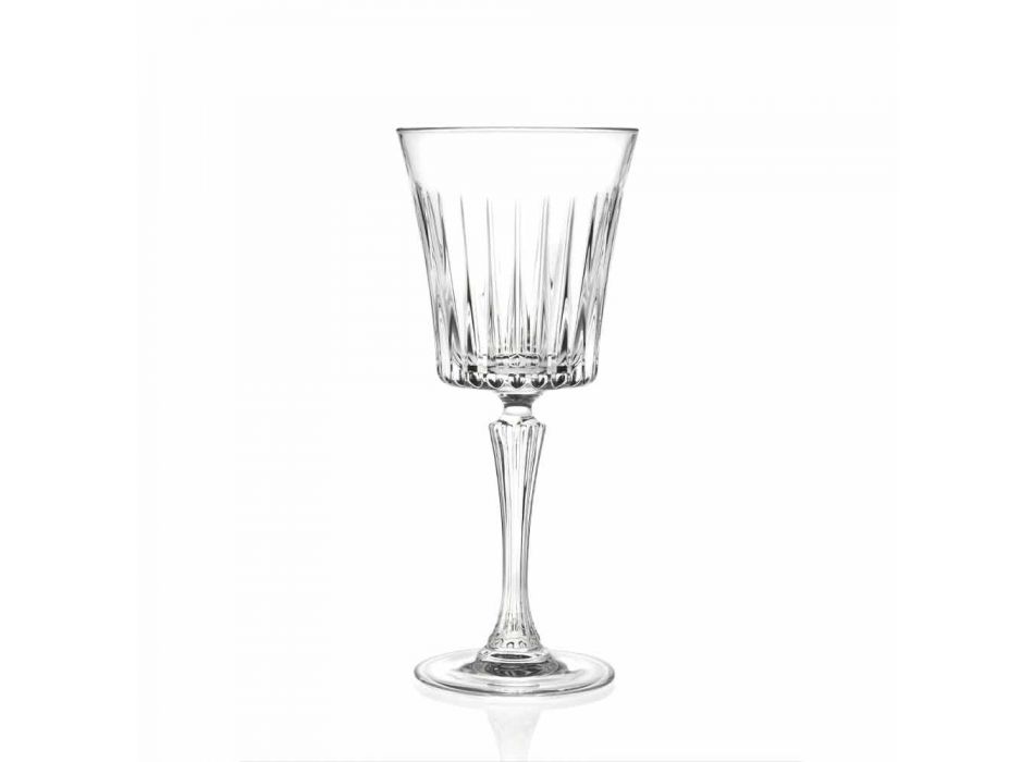 Luxury Wine and Cocktail Glasses Design in Eco Crystal 12 Pieces - Senzatempo Viadurini
