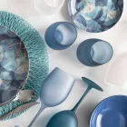 Colored Wine Glasses in Frosted Glass with Ice Effect, 12 Pieces - Autumn Viadurini