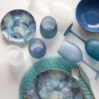 Colored Wine Glasses in Frosted Glass with Ice Effect, 12 Pieces - Autumn Viadurini