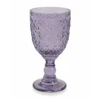Wine or Water Goblets in Colored Glass and Arabesque Decoration 12 Pieces - Morocco Viadurini