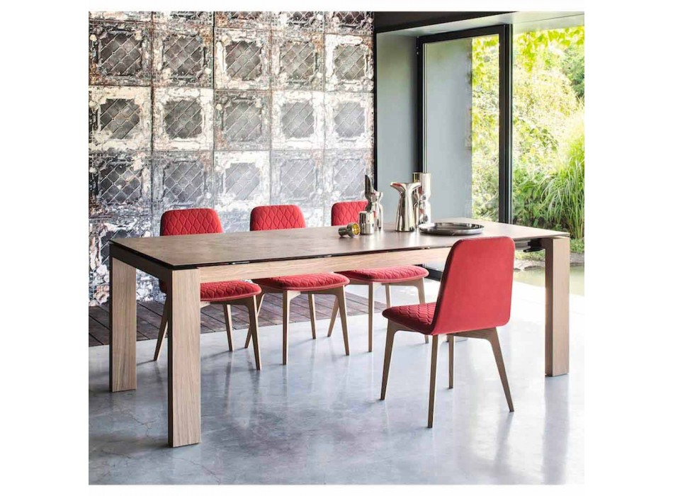 Calligaris Sigma modern table extendable up to 220 cm in ceramic