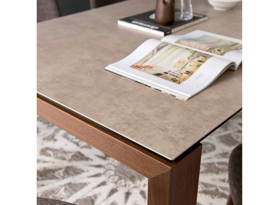 Calligaris Sigma modern table extendable up to 220 cm in ceramic
