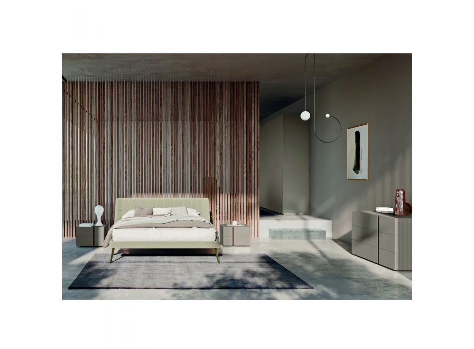 Bedroom with 4 Elements Modern Style Made in Italy High Quality - Minorco Viadurini