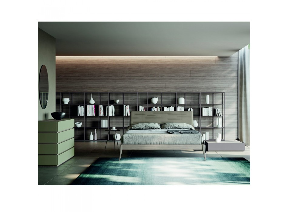 Bedroom with 5 Modern Elements Made in Italy High Quality - Rieti Viadurini