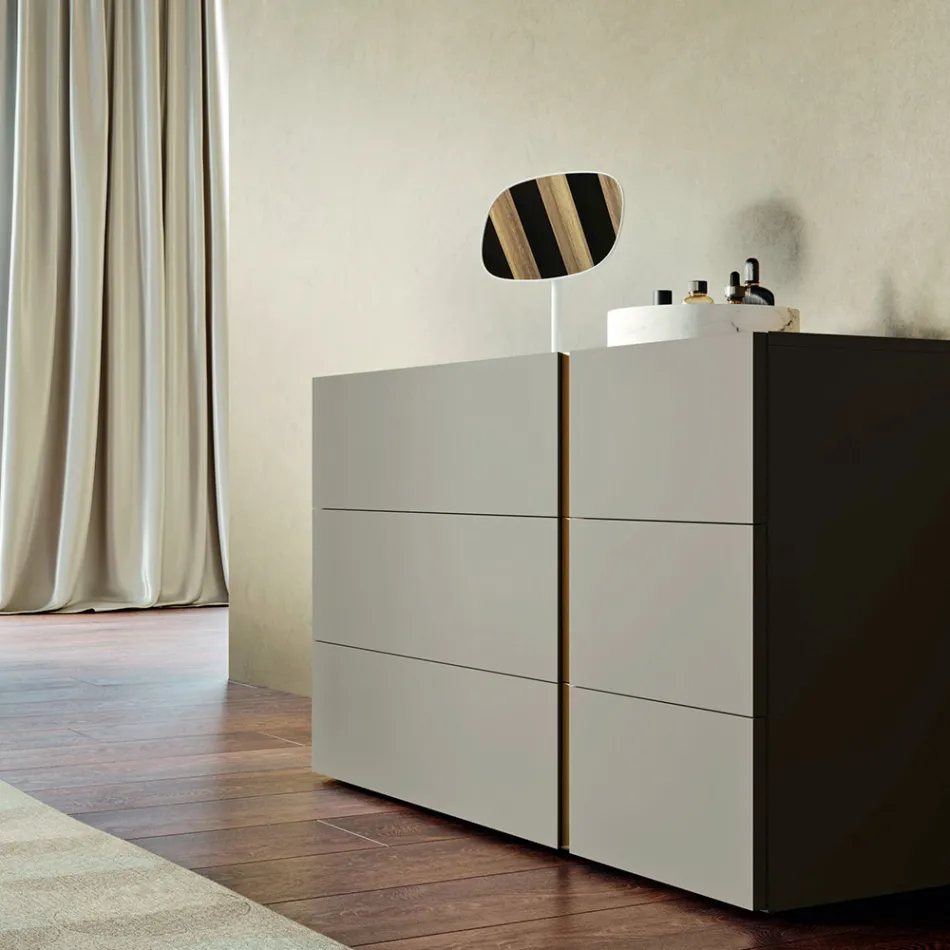 Modern Style 5-Element Bedroom Made in Italy High Quality - Precious Viadurini