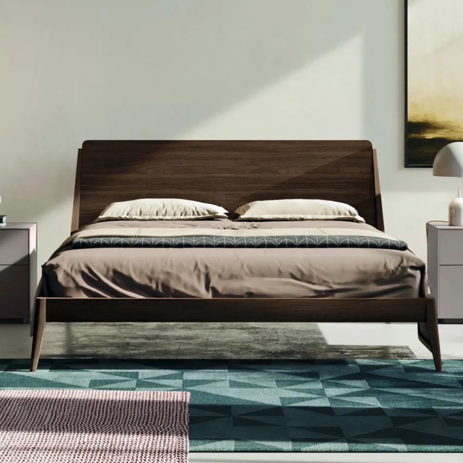 Complete Bedroom with 5 Elements in Modern Style Made in Italy - Savanna Viadurini