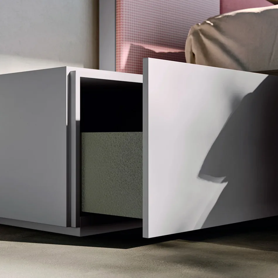 Complete Bedroom with 5 Elements Made in Italy High Quality - Quartz Viadurini