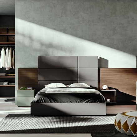 Double Bedroom with 5 Luxury Made in Italy Elements - Emerald Viadurini