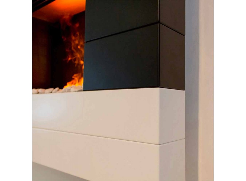 Electric fireplace Wall Besson Viadurini