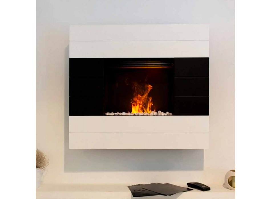 Electric fireplace Wall Besson Viadurini