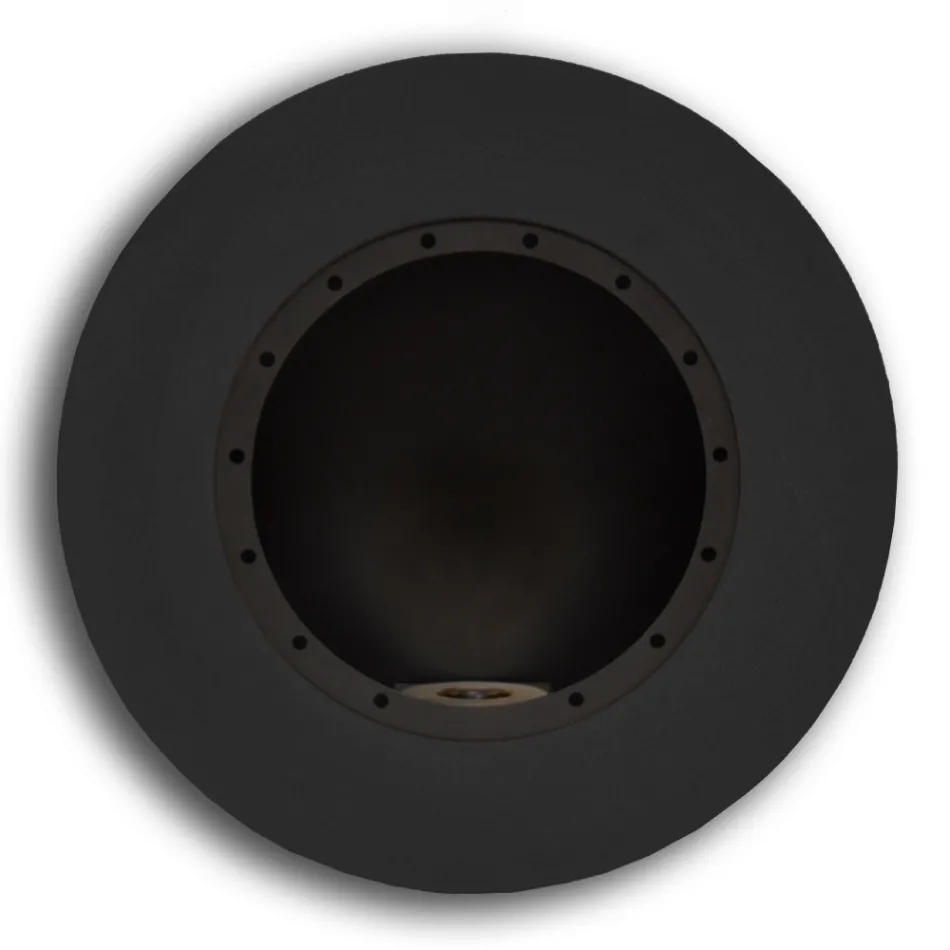 Round Design Wall Bioethanol Fireplace in Painted Steel - Trenton Viadurini