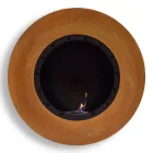 Round Design Wall Bioethanol Fireplace in Painted Steel - Trenton Viadurini