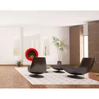Round Design Wall Bioethanol Fireplace in Painted Steel - Trenton Viadurini