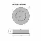 Round Design Wall Bioethanol Fireplace in Painted Steel - Trenton Viadurini