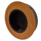 Round Design Wall Bioethanol Fireplace in Painted Steel - Trenton Viadurini