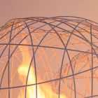 Fireplace Bioethanol table / ground steel shaped like a sphere Henry Viadurini
