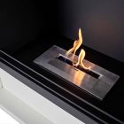 Floorstanding Bioethanol Fireplace in Metal with Wooden Structure - Snoopy Viadurini