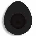 Bioethanol Fireplace in Painted Steel Oval Design Wall - Guiscard Viadurini