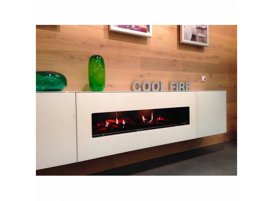 Electric fireplace Recessed LED HD screen and Edinburgh Double Viadurini
