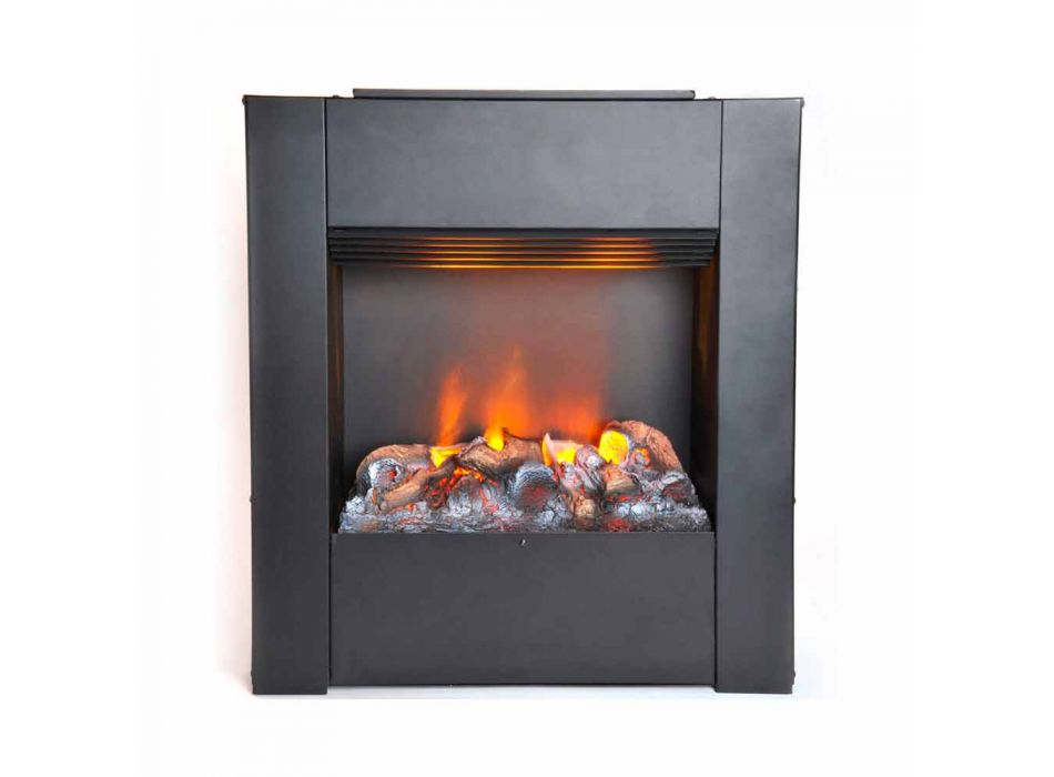 Electric fireplace Wall Effect Flame and Smoke Cardiff Viadurini