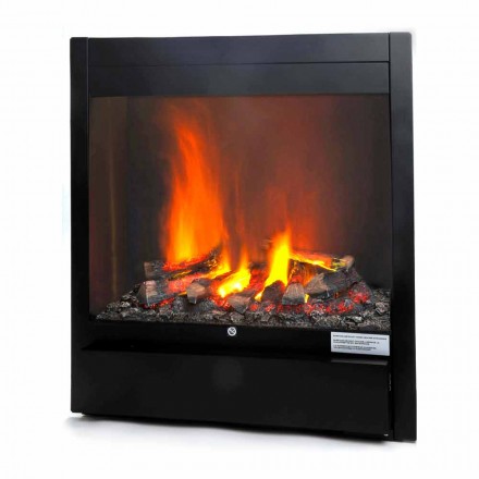 Fireplace Electric Effect Flame and Smoke Newport Viadurini