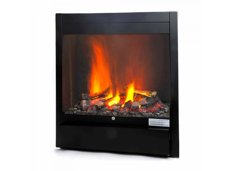 Fireplace Electric Effect Flame and Smoke Newport Viadurini