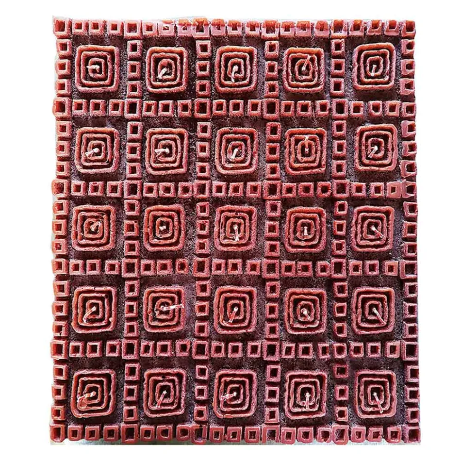 Scented Brown Wax Candle with 25 Wicks Made in Italy - Piura Viadurini