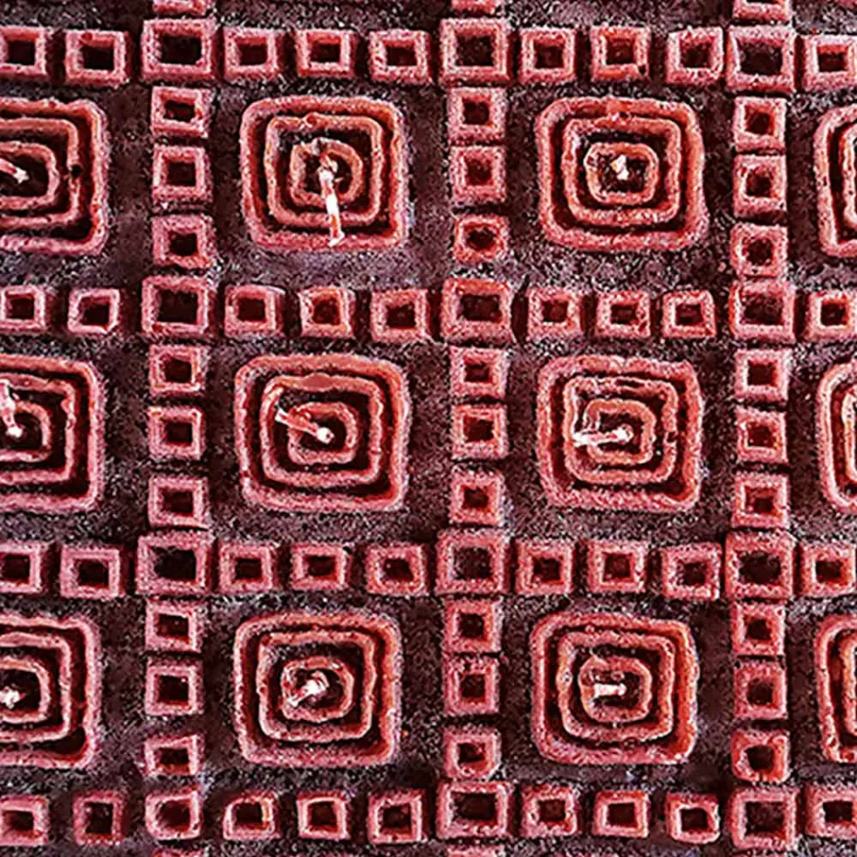 Scented Brown Wax Candle with 25 Wicks Made in Italy - Piura Viadurini