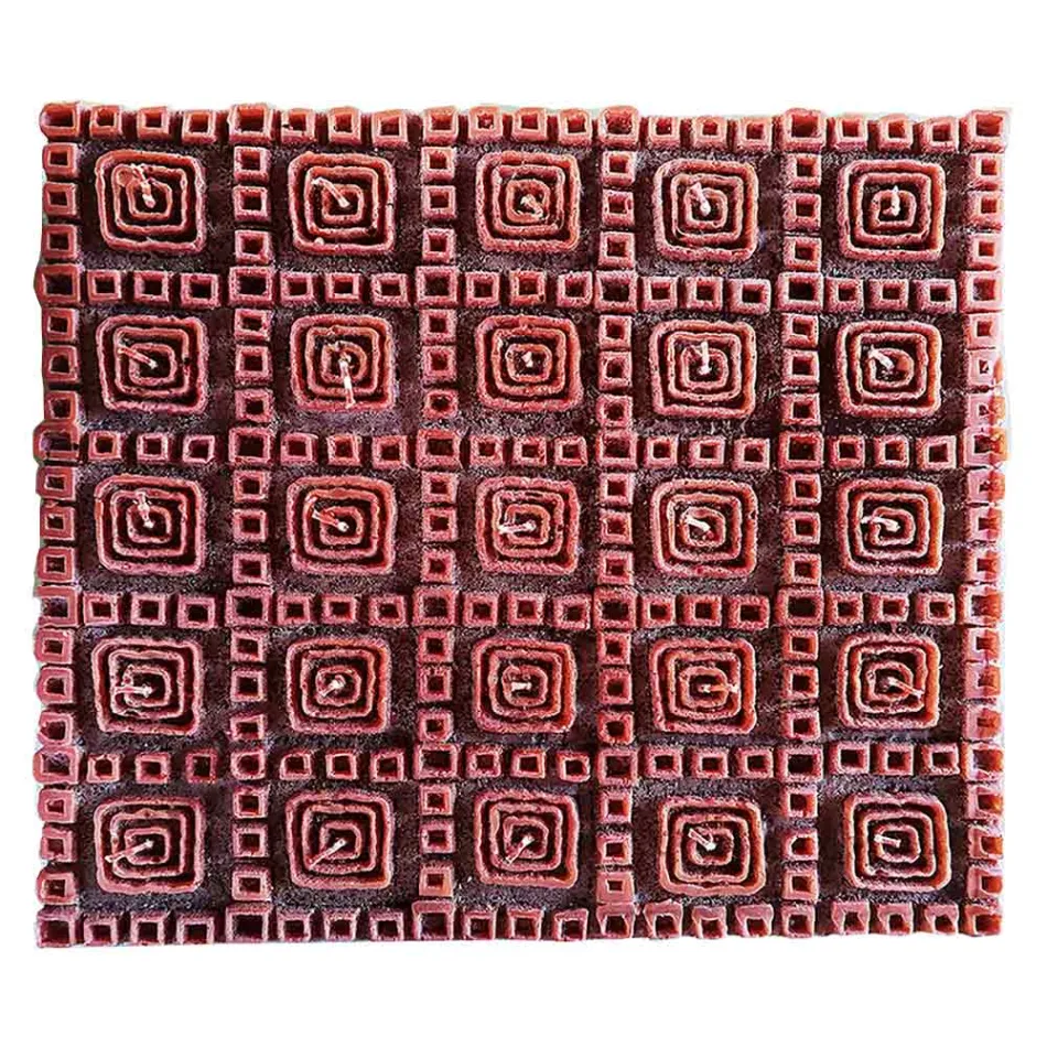 Scented Brown Wax Candle with 25 Wicks Made in Italy - Piura Viadurini