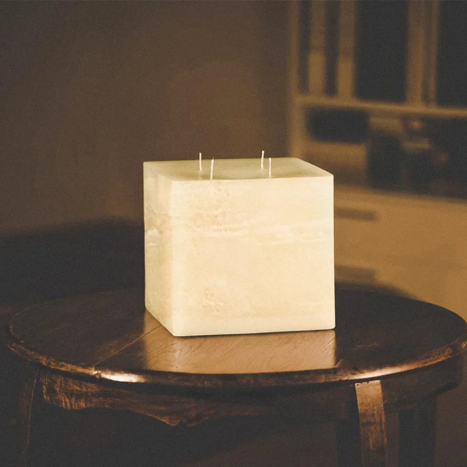 Handcrafted Modern Wax Square Candle Made in Italy - Mondeo Viadurini